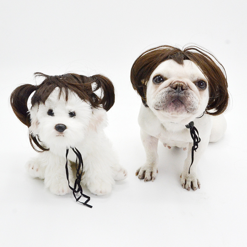 ペットかつら犬のかつら国境を越えたペット用品ハロウィーンペットアクセサリーカール直毛猫のかつら|undefined