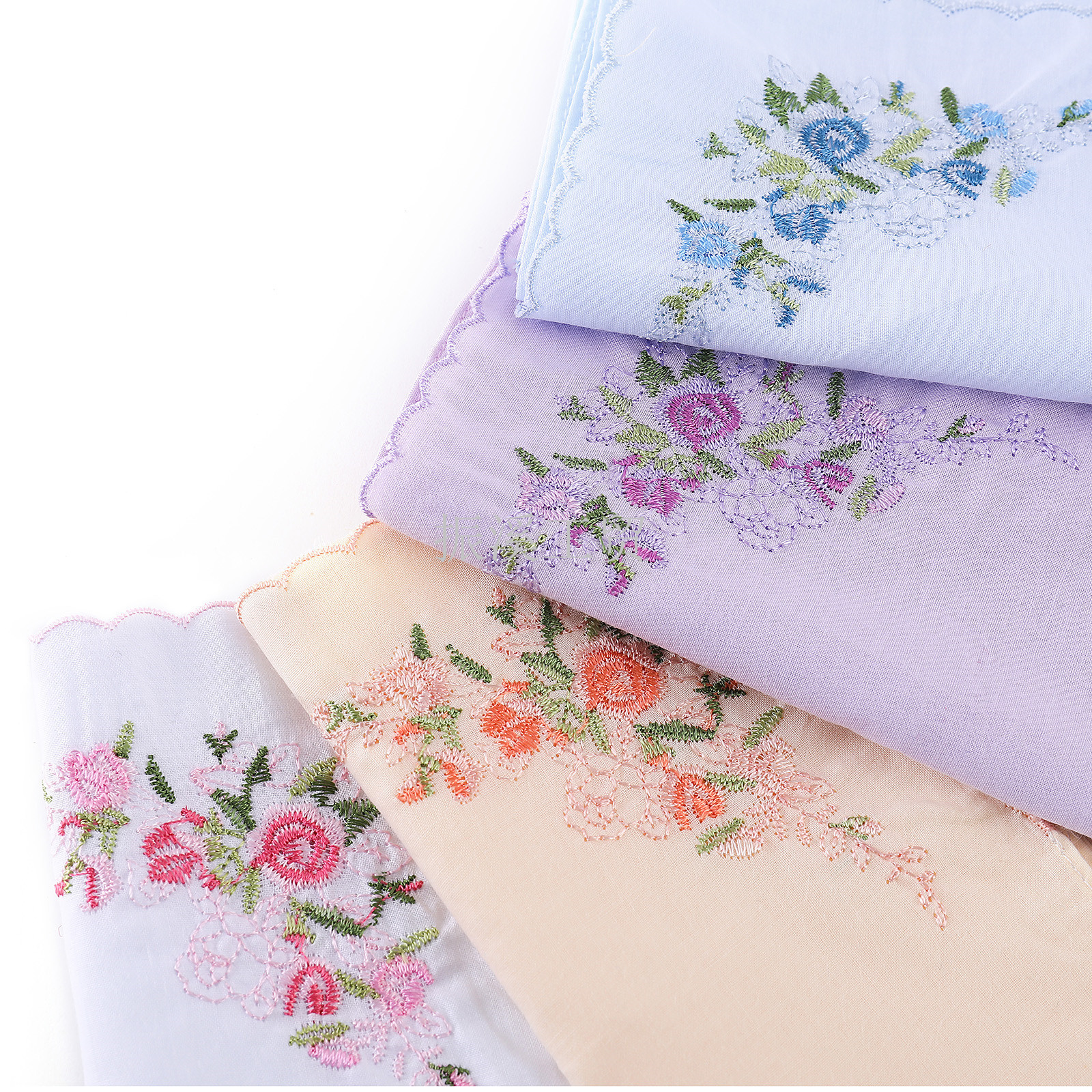 Cotton Su вышивка платок полумесяц край вышивка хлопок японская вышивка маленький квадратный однотонный платок 60s хлопок 35 см