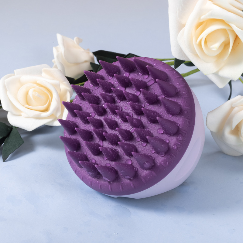 Amazon silicone shampoo brush scalp cleaning massager baby bath comb multifunctional shampoo comb bath brush