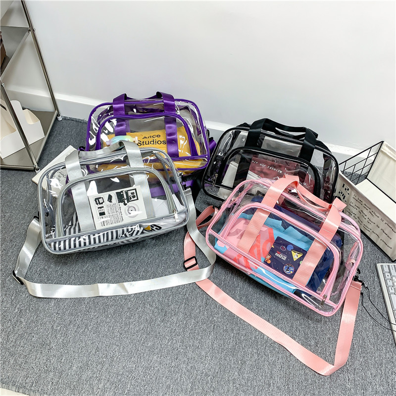 Cross-border Amazon Transparent Travel Bag Large Capacity Transparent pvc Travel Bag Fitness Storage Transparent Bag Beach Bag