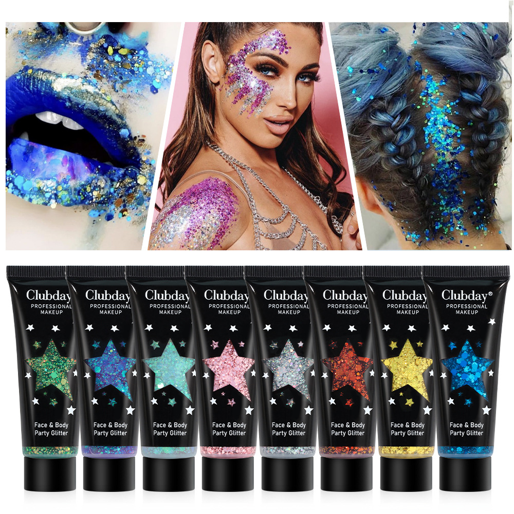 Cross-border beauty explosive gel liquid sequins body eye shadow foreign trade Christmas makeup chameleon hose eye shadow