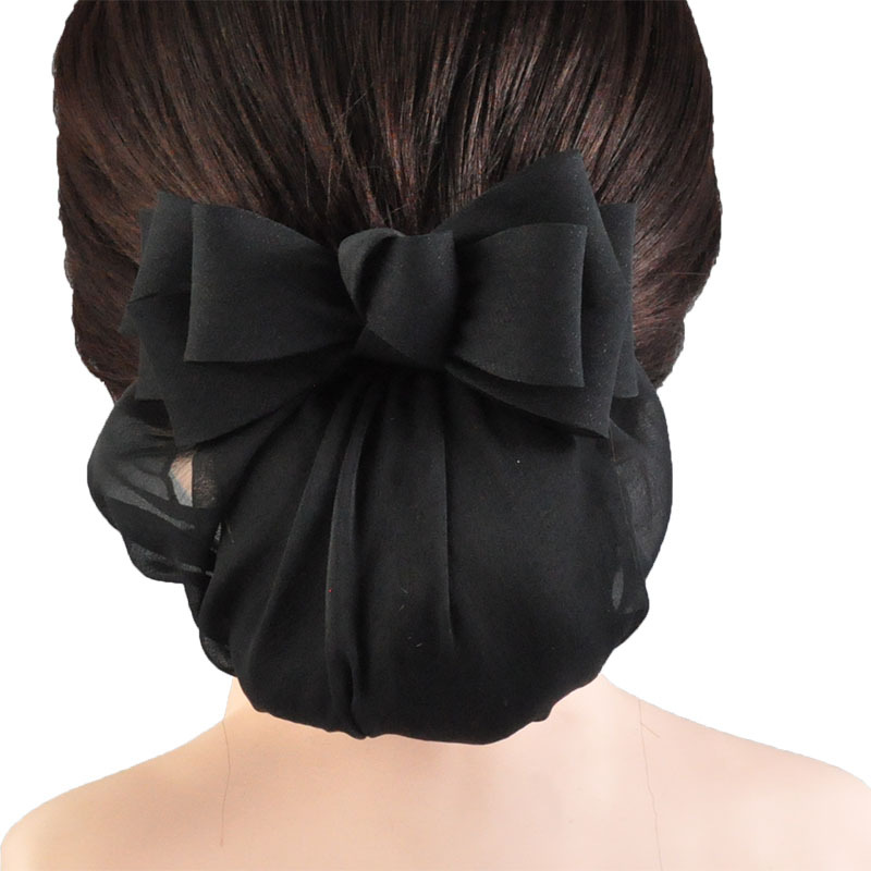 High-grade black lace professional hair flower jewelry ladies hair net bag Hotel bank nurse hair jewelry batch