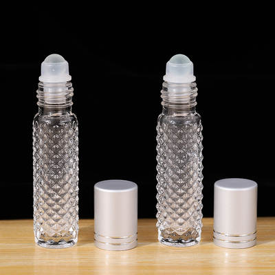 10ml Essential Oil Roller Bead Bottle Perfume Bottling Walking Bead Massage Empty Bottle Glass Bead Coating Portable Glass Bottle