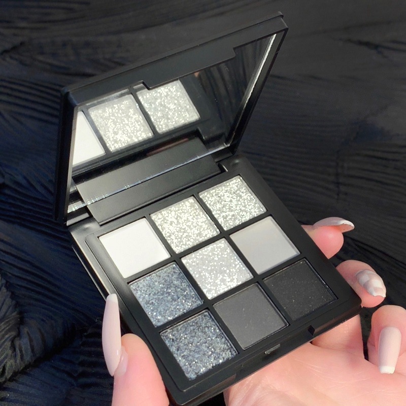 DIKALU Black Swan nine-color eyeshadow plate smoky makeup dark punk pearlescent matte metal European and American nine-color eyeshadow