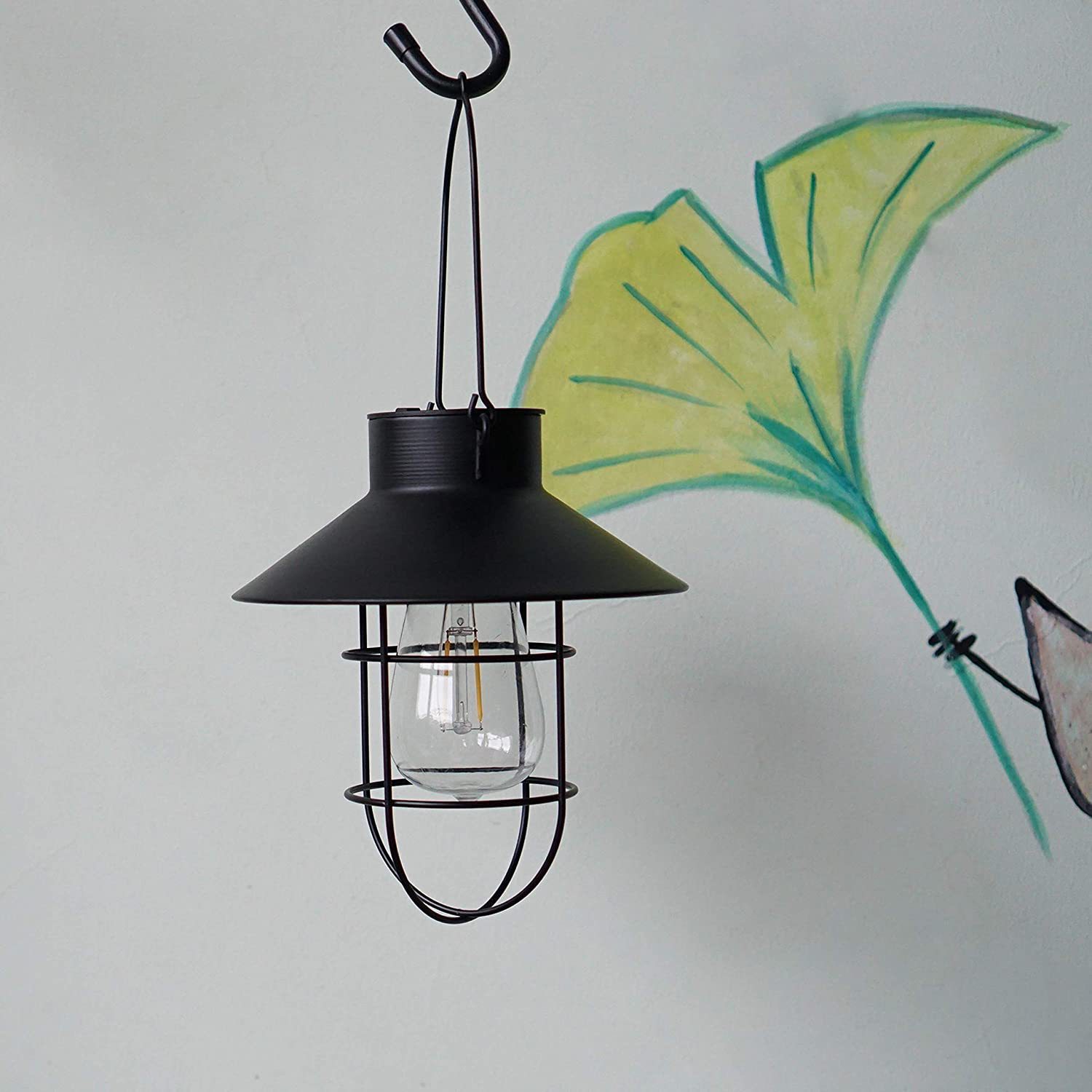 Cross-Border solar lamp distressed lantern decorative lamp outdoor courtyard garden landscape balcony garden hollow waterproof lamp