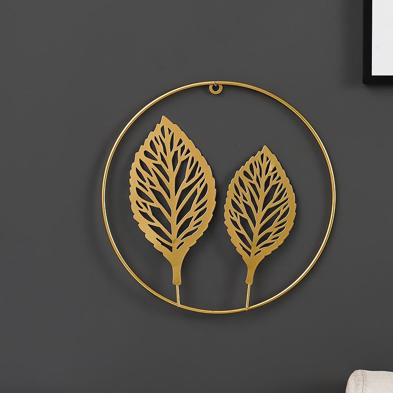 Nordic Golden Ginkgo Leaf Leaves Living Room Wall Hanging Wall Decorations Wall Decorative Creative Wall Hanging Punch-Free