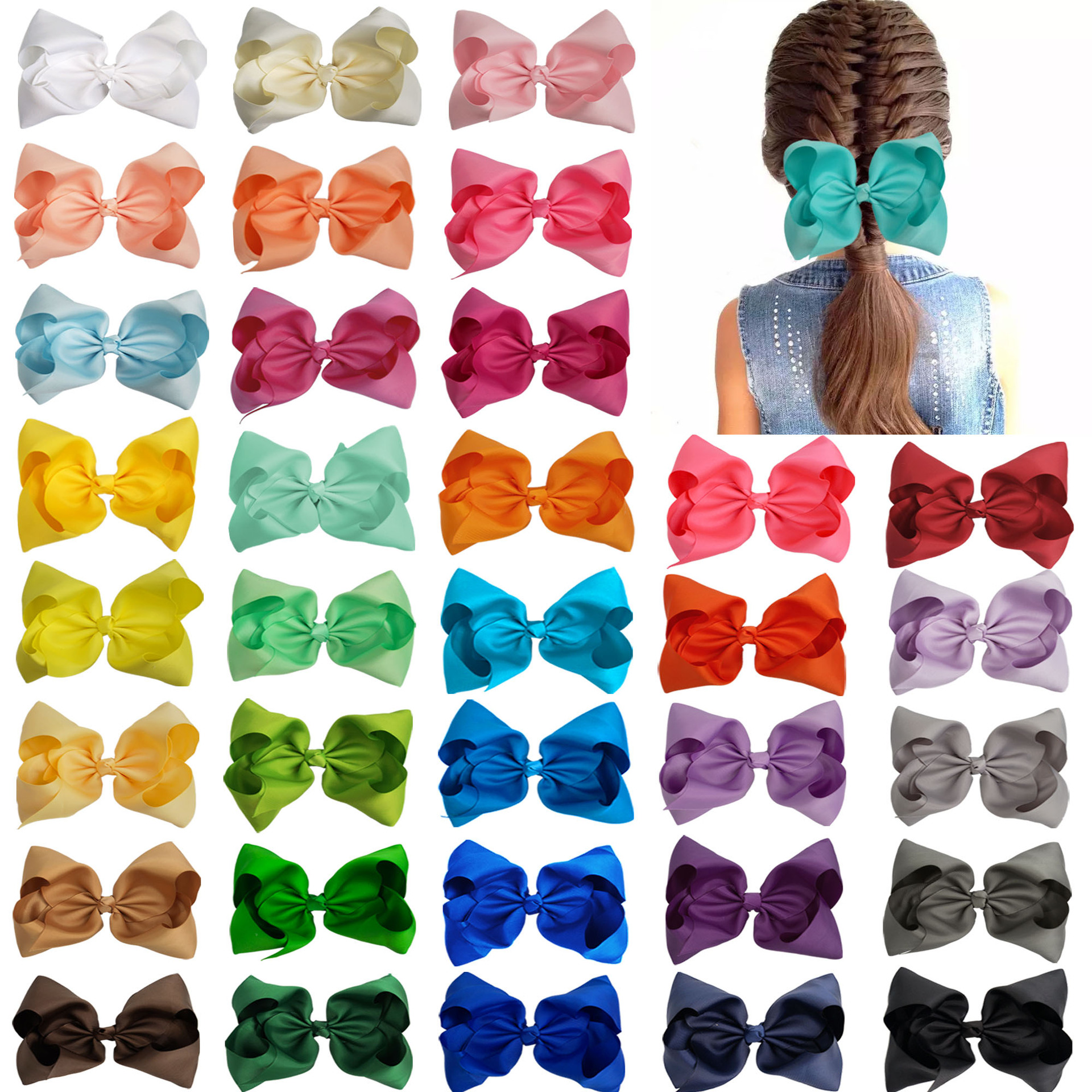 40 farbe Europäischen und Amerikanischen schmuck 8 zoll große bogen haarnadel gewinde mit blase blume kopfschmuck haarnadel 8012 haar zubehör_voghion.com