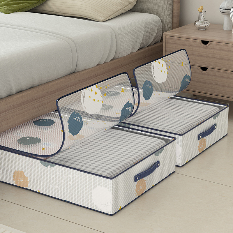 Bed bottom storage box bedroom clothes storage box storage box household clothes storage large capacity see-through storage
