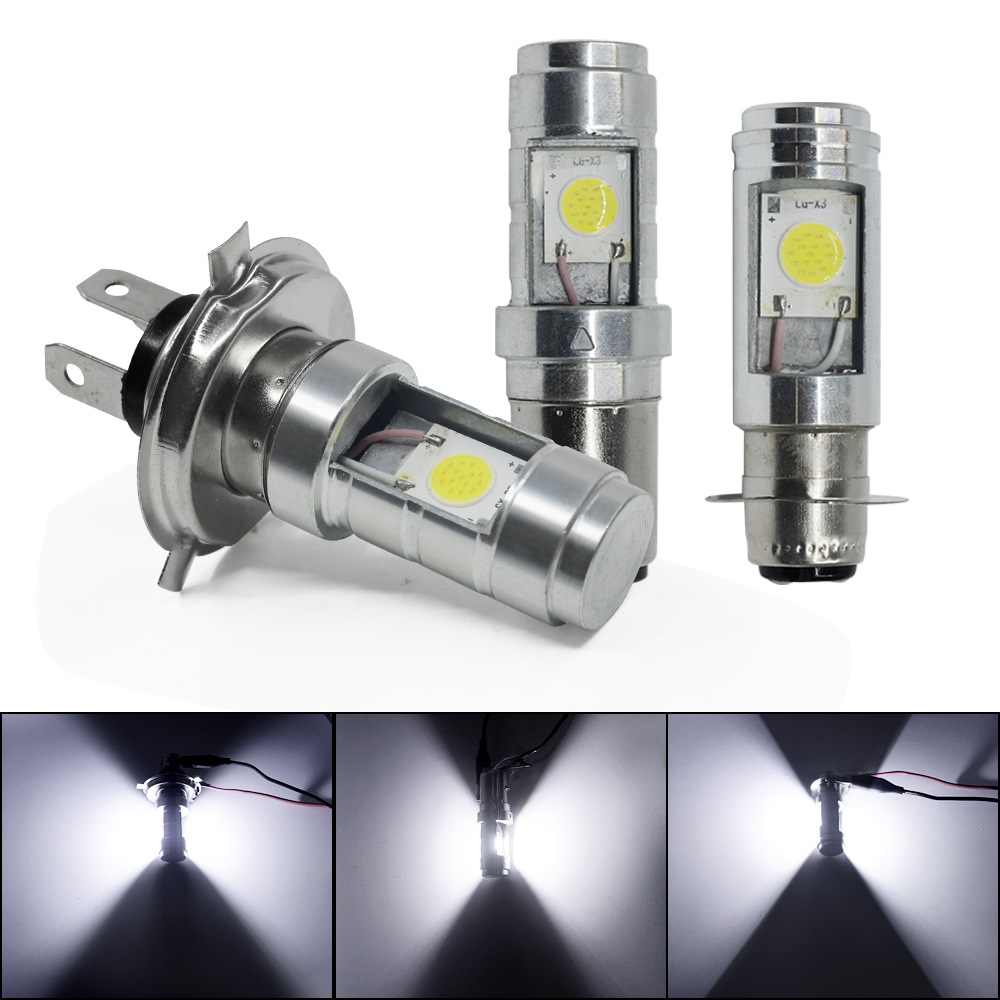 Electric car headlight highlight cob bulb P15D BA20D H4 motorcycle modified LED headlight