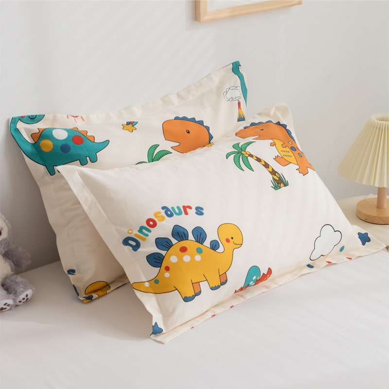 Wholesale cotton children's pillowcase summer cotton pillowcase kindergarten baby cartoon student pillow liner set