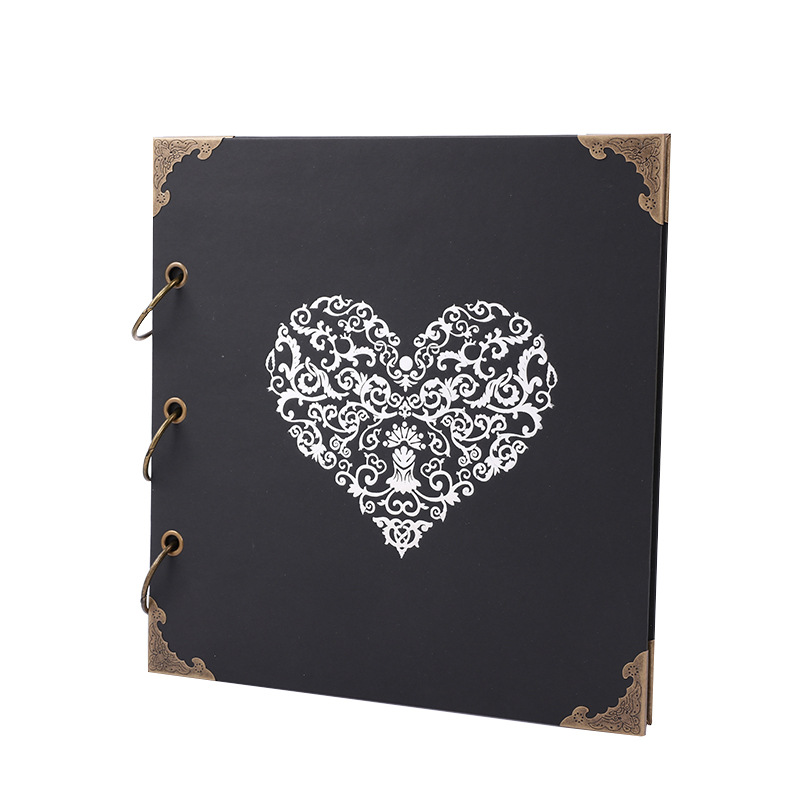 Factory Direct Vintage Kraft paper DIY iron ring handmade paste photo album Polaroid iron ring album suit wholesale