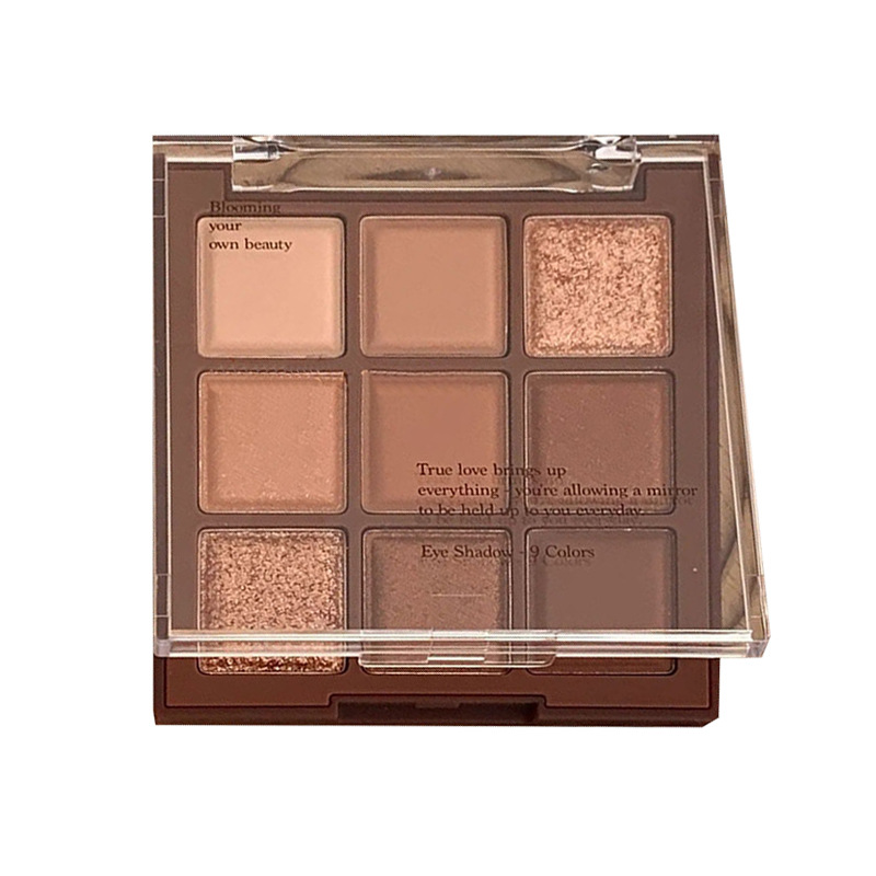 Jiugongge Eyeshadow Plate dikalu New Color South Korea Nine Color Eyeshadow Pure Desire Oat Milk Tea Chocolate Cross-border Explosion
