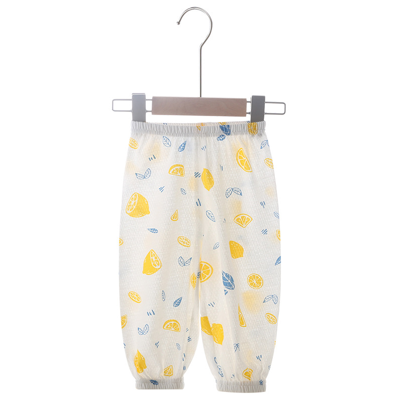 Baby pants summer boys and girls mosquito-proof pants thin baby cotton bloomers lightweight breathable cartoon printed pants