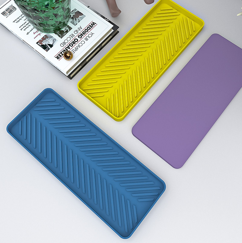 Multifunctional Silicone Storage Mat Coaster Drain Mat Kitchen Cooking Tank Storage Tray Nordic Style Desktop Mat Heat Insulation Mat