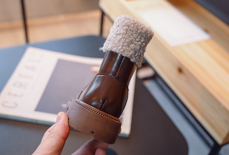 New children's cashmere warm cotton boots girls soft soled princess boots_voghion.com