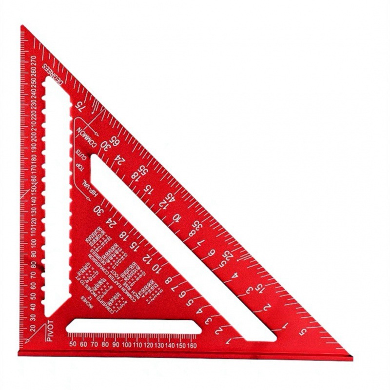 Woodworking triangle 7 inch metric 12 inch metric triangle 45 degree 90 degree square aluminum alloy triangle