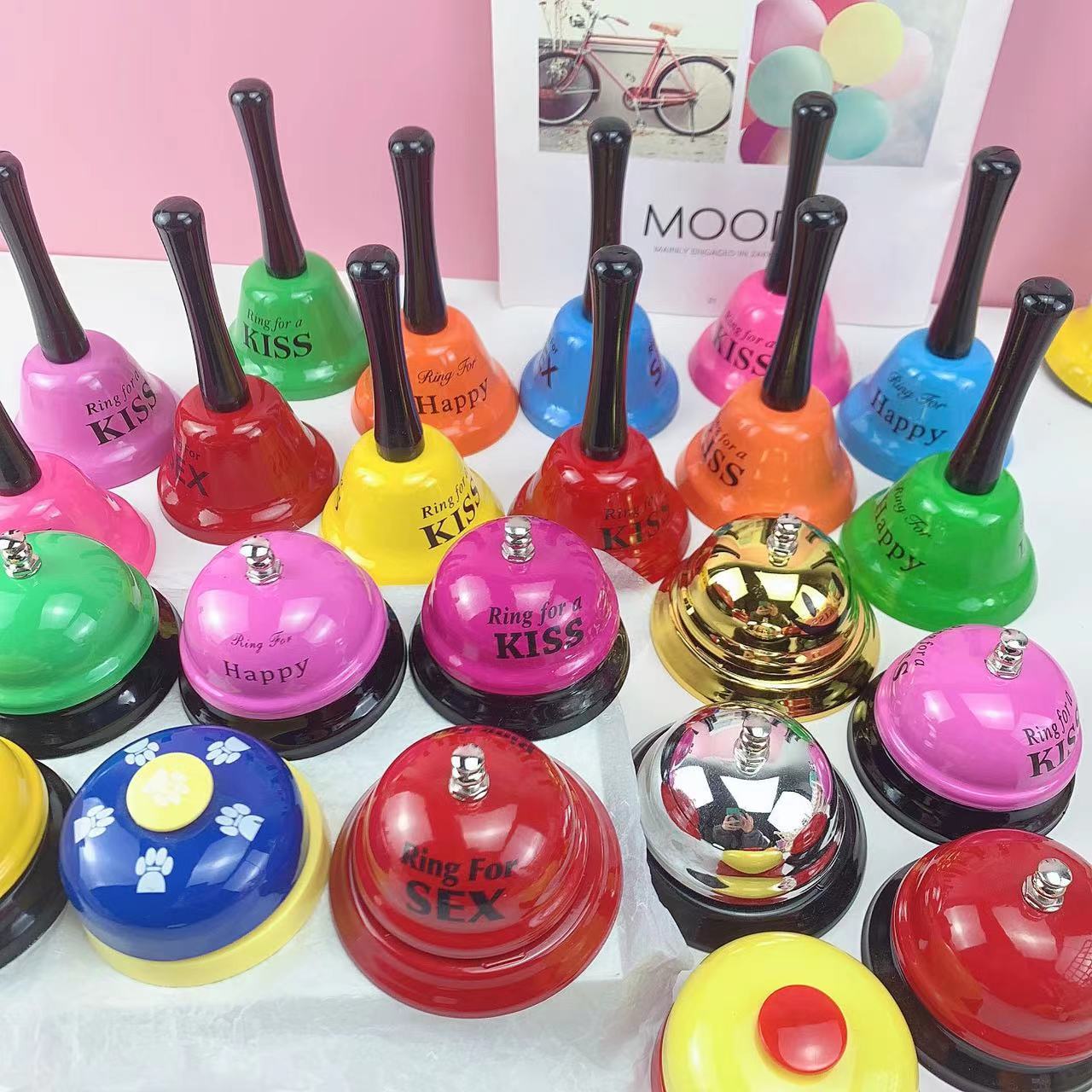 Zaka Student Gift Creative Bar Table Bell Summons Bell Table Bell Responder Pet Bell Ring Bell Ring Bell