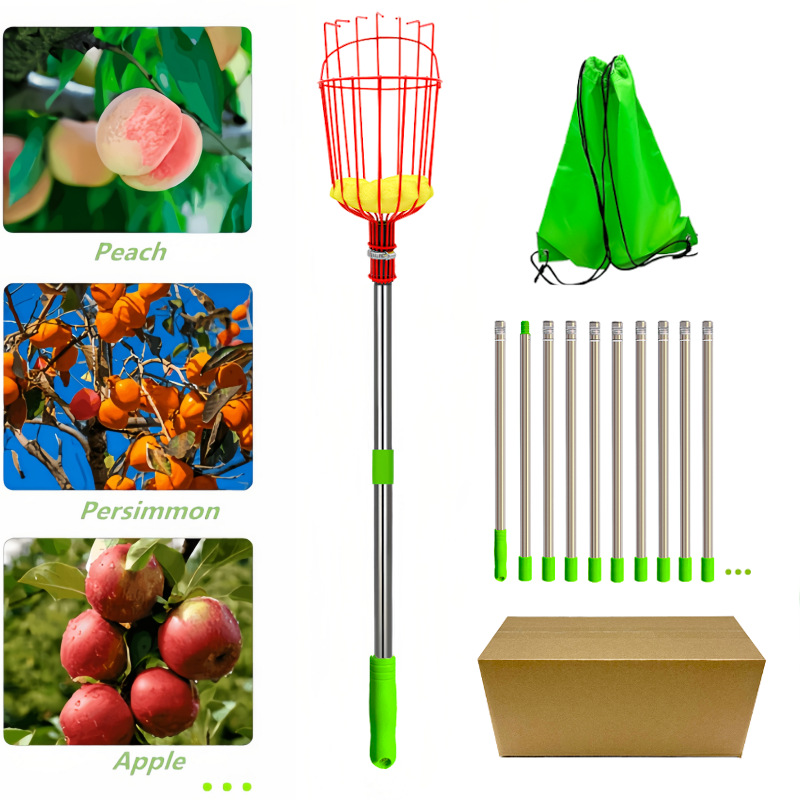 Cross-border explosions fruit picker fruit picker artifact stainless steel high-altitude fruit picker fruit picking tools garden tools