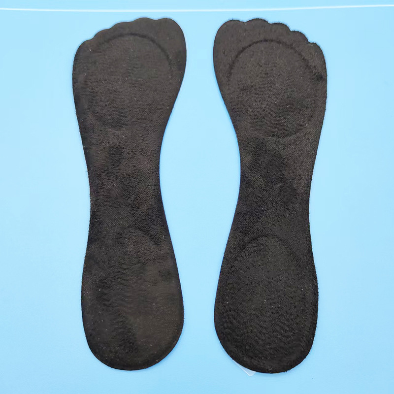 Imitation leather velvet cloth PU seven-point pad women's high-heeled shoes non-slip anti-abrasion foot massage anti-pain seven and a half size insoles