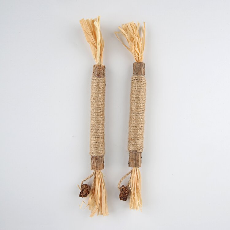 木天蓼磨牙棒貓咪玩具蟲癭果拉菲草貓玩具逗貓玩具逗貓棒一件代發