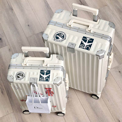 Multifunctional Aluminum Frame Luggage Case Women's 24-inch Anti-fall 28 Trolley Case Men's 26 Suitcase 20 Boarding Code Leather Case