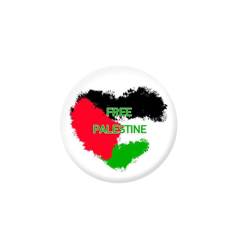 Palestinian flag badge flag badge tinplate cross-border hot sale Amazon