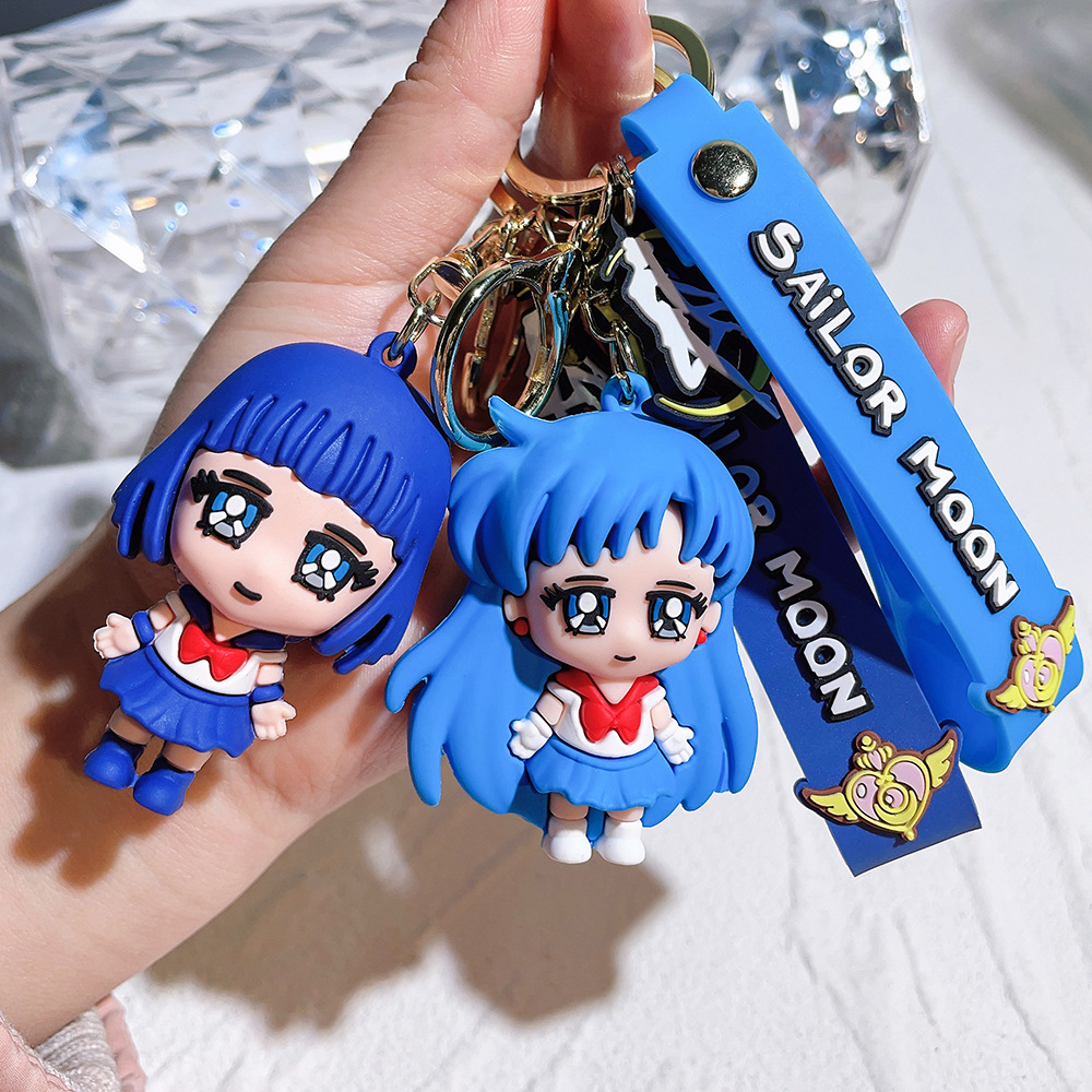 Sailor Moon Cartoon Key Chain Couple Bag Pendant Key Pendant Moon Hare Doll Car Keychain