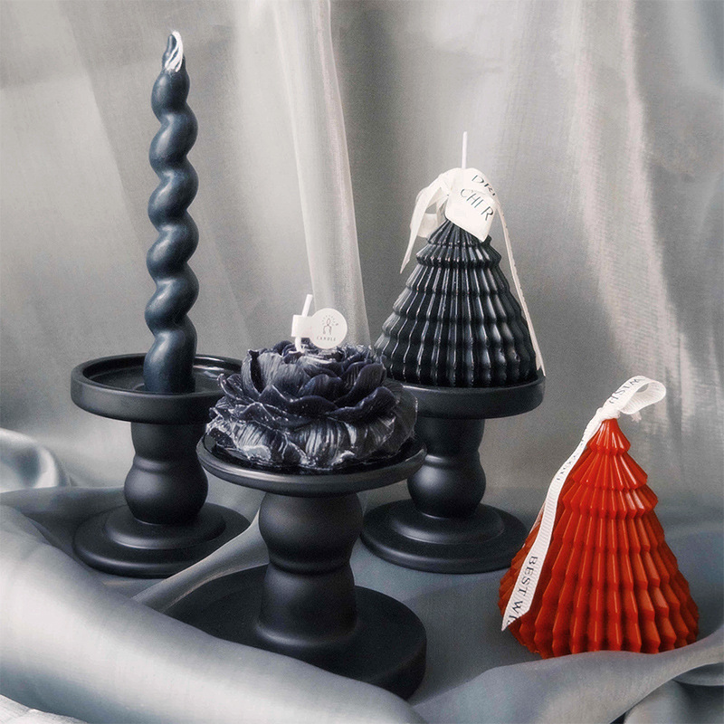 Low temperature erotic candle aromatherapy gift box black frosted ceramic candle holder suit shooting props decorative ornaments
