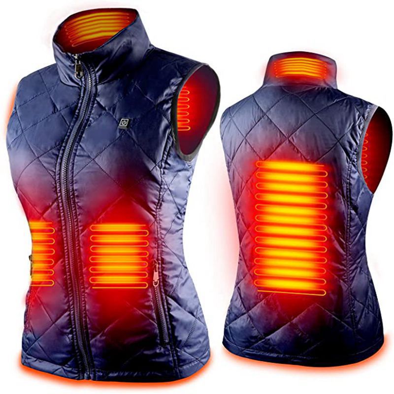 Amazon autumn and winter women's heating clothing smart heating vest warm clothing USB rechargeable electric heating vest coat