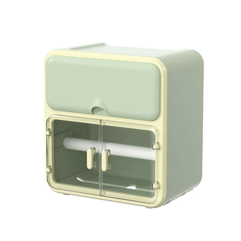 Punch-free waterproof wall-mounted toilet paper box bathroom multifunctional storage box tissue box paper box wholesale
