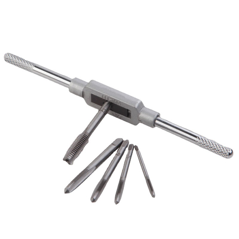 Cross-border straight groove tap wrench hand tapping hole adjustable manual reamer tapping tool maintenance tapping