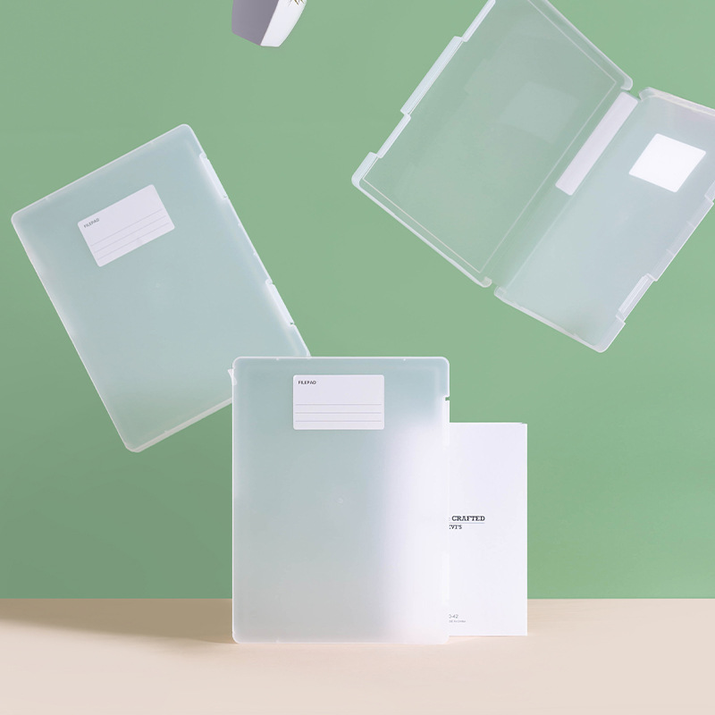Praise a4 file box material classification organizing box test paper storage file box multifunctional file box transparent