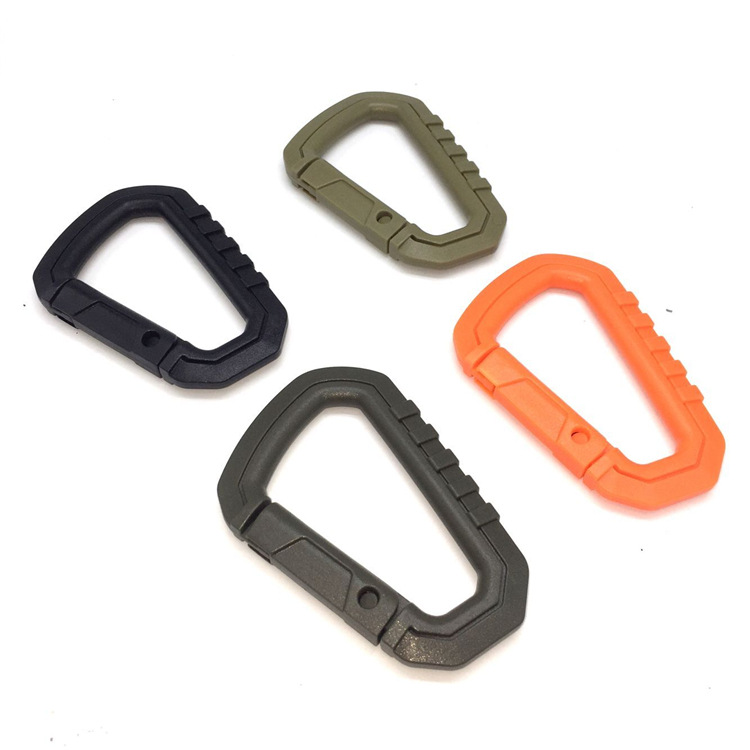 Outdoor Mountaineering Buckle Lightweight Medium Tactical D-Shaped Buckle New Mountaineering Bag Hanging Buckle Plastic Steel Quick Hanging Key D-Buckle