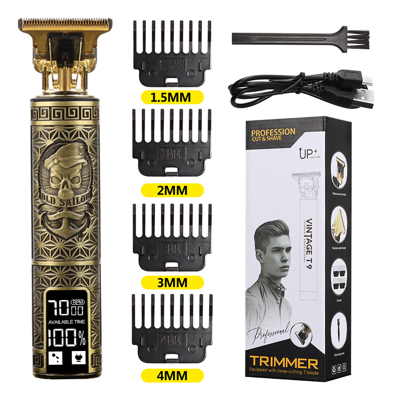 Cross-Border special for HIENA digital hair clipper large screen digital LCD hair clipper LCD display electric clipper