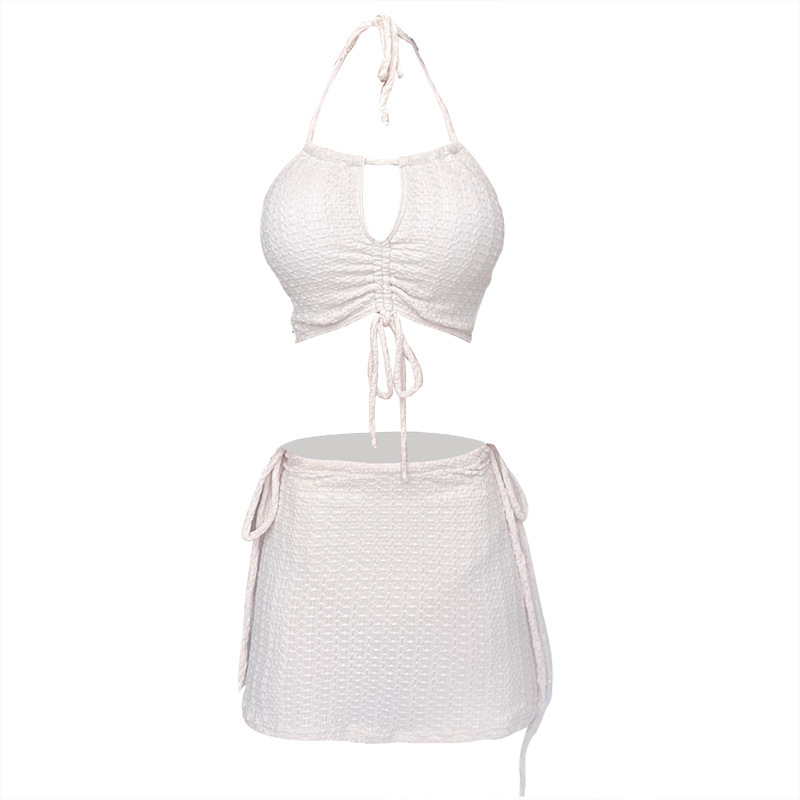 Swimsuit women's three-piece bikini swimsuit sexy Internet celebrity high-grade slimming chest pad ins style hot spring swimsuit