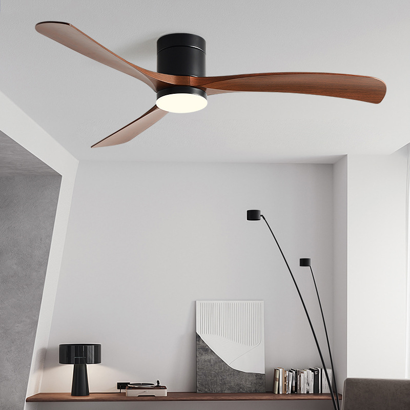 56 inch large wind Nordic ceiling fan lamp dining room living room home American retro low floor ceiling fan chandelier