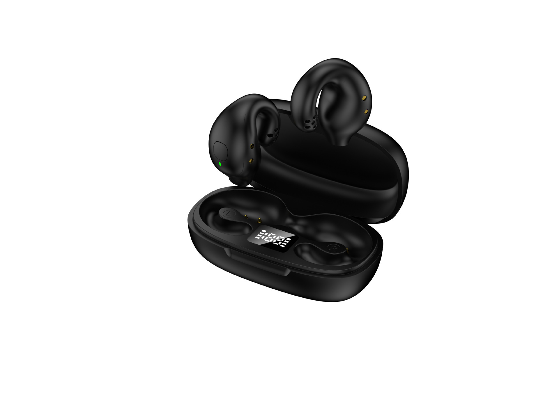 Bluetooth-гарнитура R18 True Wireless Цифровой дисплей, не-вкладыши, высокотехнологичная гарнитура, новая подвесная Bluetooth-гарнитура с костной проводимостью
