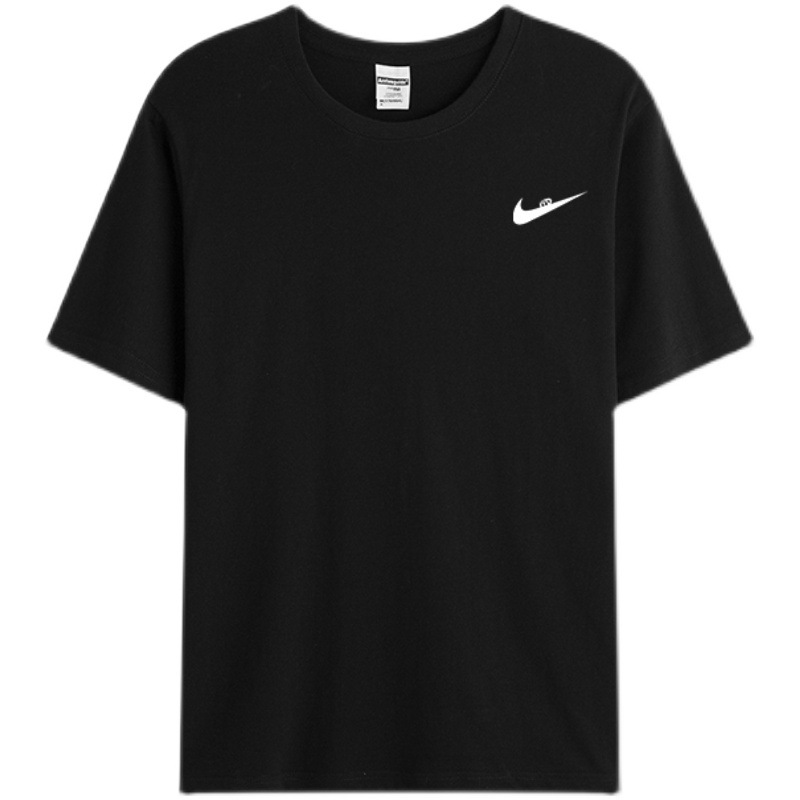 Teenager Short-sleeved Cotton Short-sleeved Top Women's Summer Loose Thin Round Neck Top Sports T-shirt Cotton Men's Trendy