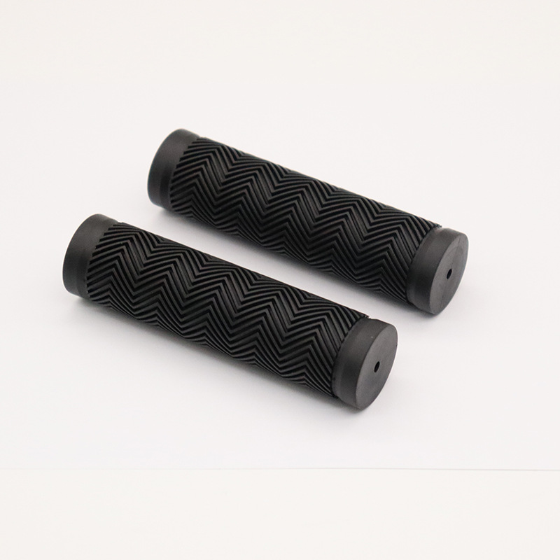Factory wholesale bicycle water pattern handle set soft rubber single double mountain bike rubber handle set folding road car stroller