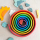 Rainbow building blocks large wooden stacking music wooden baby early education children's educational toys wholesale a generation of hair
