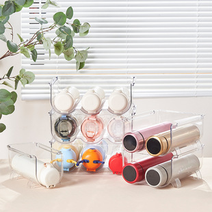 Stackable Cup Holder Thermos Holder Refrigerator Beverage Storage Rack Storage Box Household Cup Storage