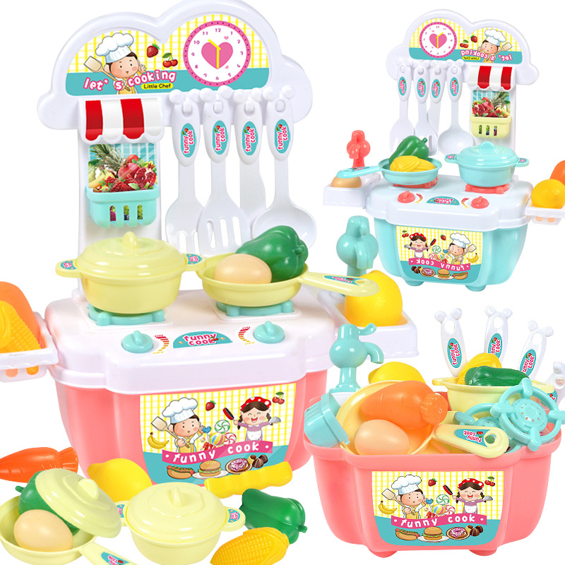Children's kitchen play house toys cooking cooking kitchen utensils Mini small table puzzle early education toys