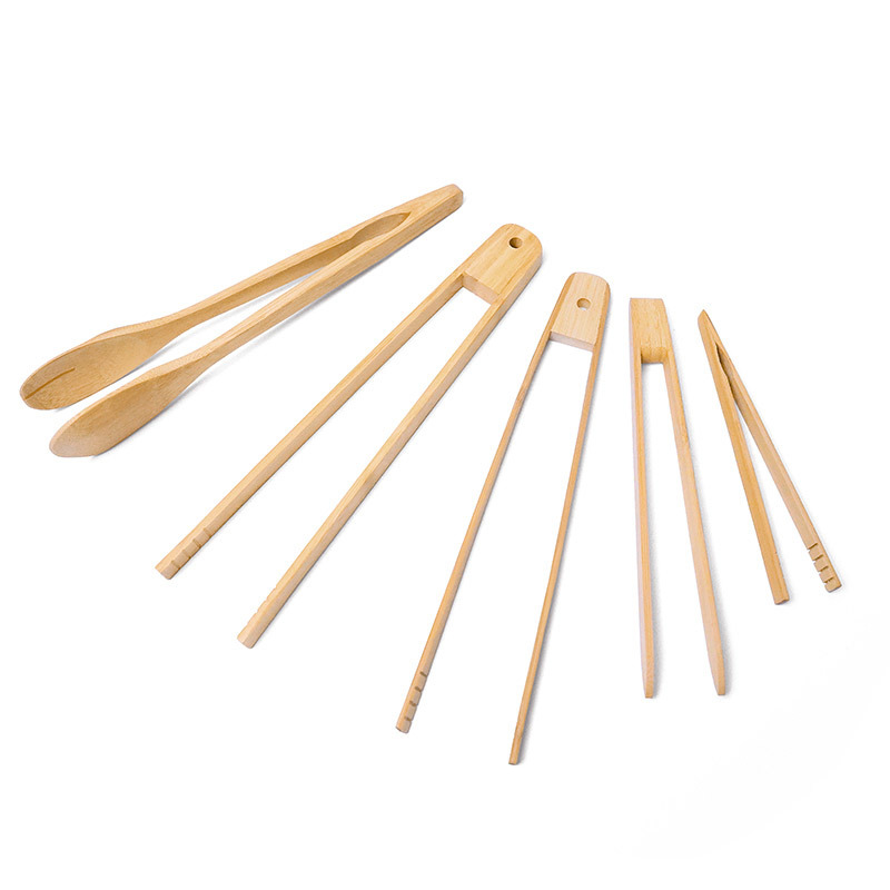 Bamboo food clip multi-functional barbecue baking barbecue food clip bread clip buffet anti-scalding steak clip