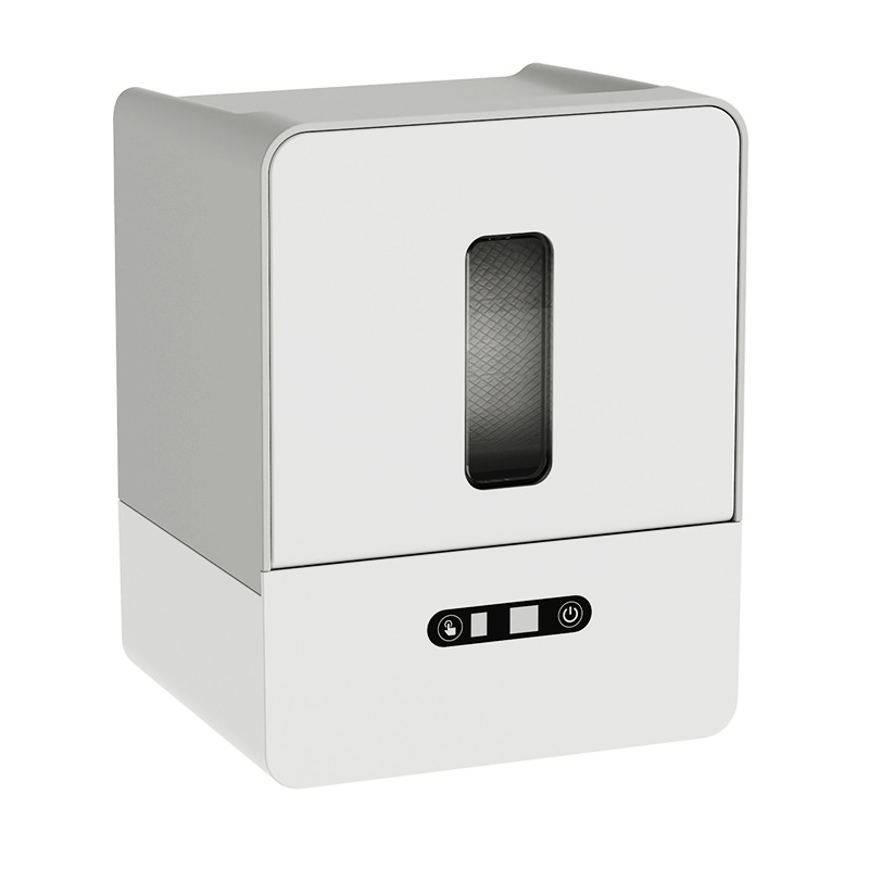 Intelligent induction tissue box automatic paper discharge machine electric wall-mounted roll paper toilet paper box toilet toilet tissue machine