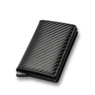Rfid carbon fiber men's wallet card holder men's wallet short foreign trade multi-function wallet wallet men wallet