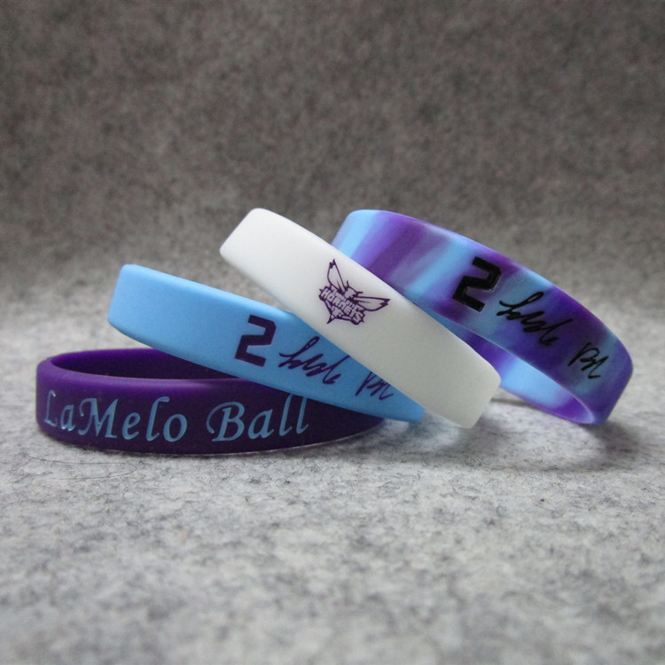 Basketball Star Wasp No. 2 Ramello Bauer Three-Ball Signature Luminous Sports Bracelet Silicone Wristband Couple