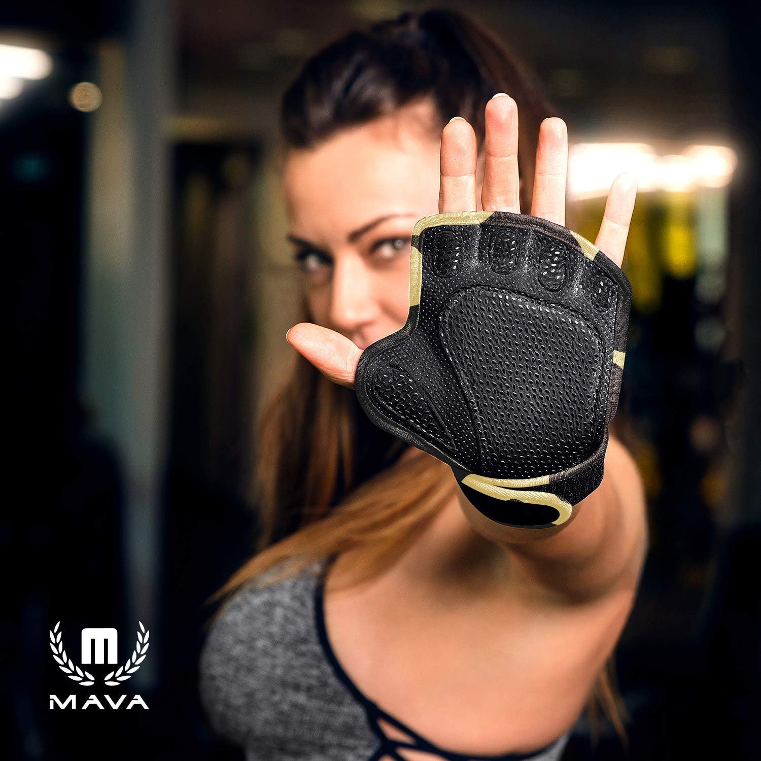 Sports Gloves Men's and Women's Outdoor Mountain Bike Half-Finger Anti-Slip Gloves Shockproof Fitness Cycling Gloves
