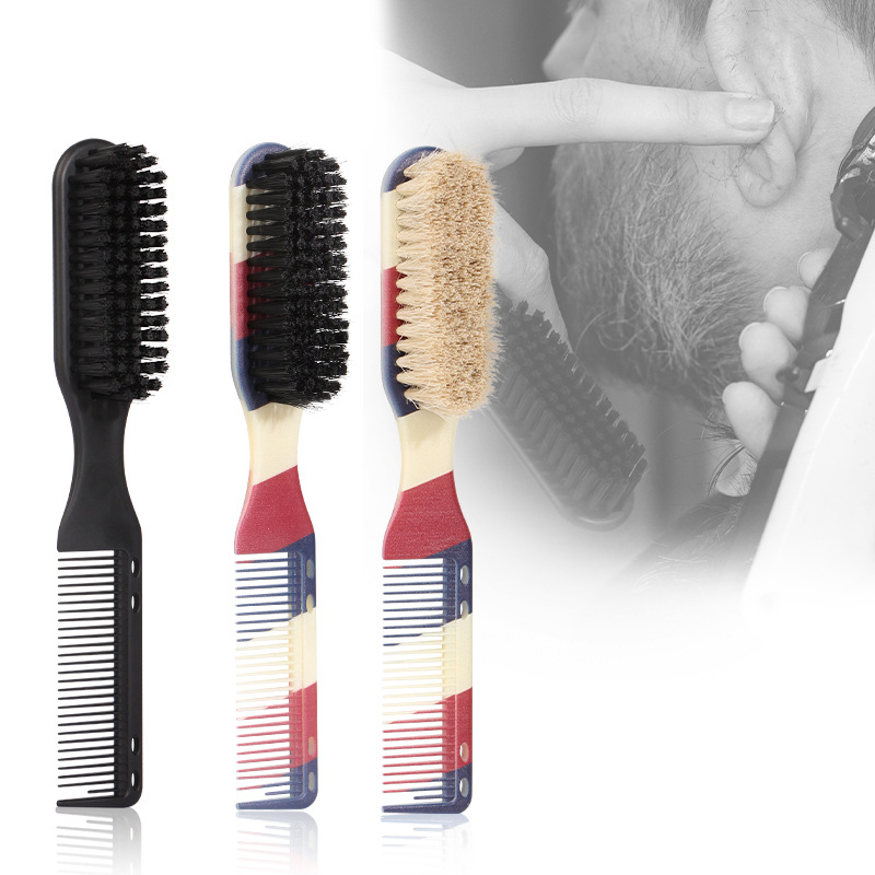 Cross-border hairdressing dual-purpose brush combing hair dyeing broken hair brush home fluffy styling comb men's beard brush wholesale