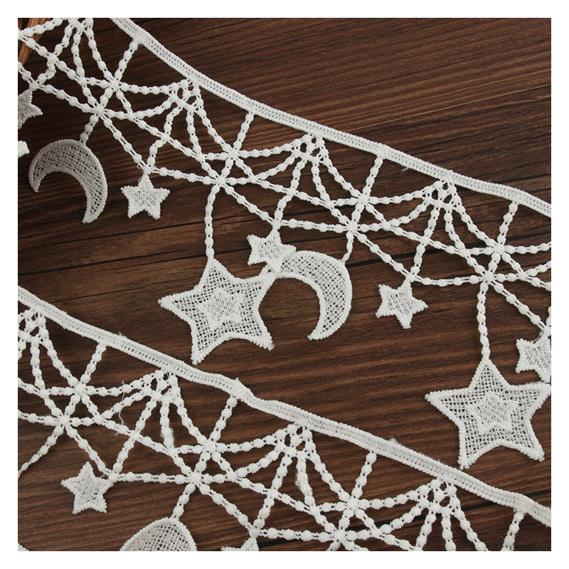 Water-soluble barcode embroidery lace star-Moon embroidery dress lace Lolita children's jk lace clothing accessories