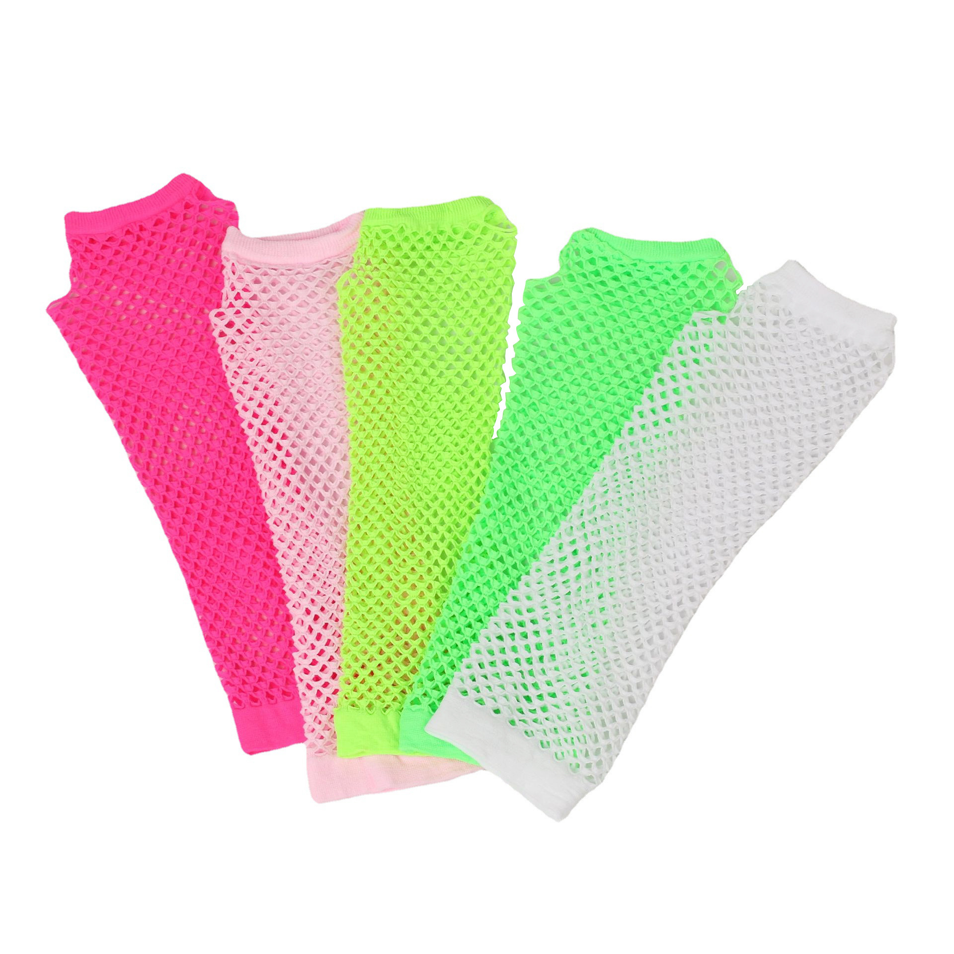 Gants élastiques en filet de pêche épais européens et américains, gants longs sexy punk, gants d'étiquette de fête en boîte de nuit à demi-doigts, gants transfrontaliers_voghion.com